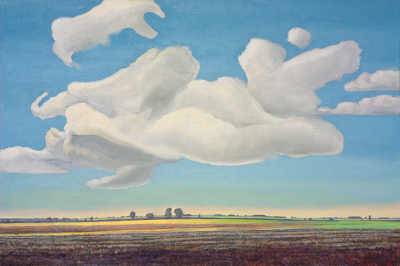 Chris Stoffel Overvoorde painting, The Hill, MichiganClouds Near Door, Michigan for sale from Eyekons Gallery