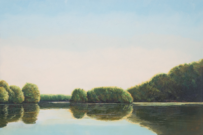 Chris Stoffel Overvoorde painting, Grand River Island, for sale from Eyekons Gallery