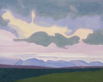 Chris Stoffel Overvoorde painting, Mountain View, Alberta, for sale from Eyekons Gallery