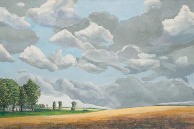 Chris Stoffel Overvoorde painting, The Hill, Michigan for sale from Eyekons Gallery