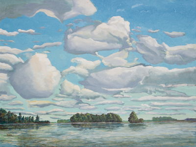 Chris Stoffel Overvoorde painting, The Lake, for sale from Eyekons Gallery