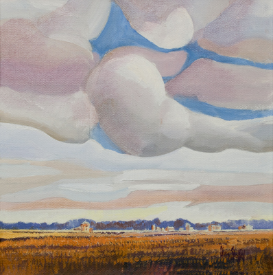 Chris Stoffel Overvoorde painting, Wild Clouds, for sale from Eyekons Gallery
