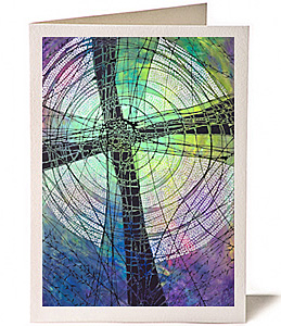 Cross 5 - Lenten Cross, Giclee Greeting Card by Lisa Schulist Cross 5 - Lenten Cross, Greeting Card by Lisa Schulist
