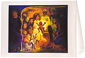 Nativity, Giclee Christmas Card by Carol Aust Nativity, Giclee Christmas Card by Carol Aust