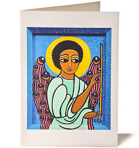 Guardian Angel - Peacock, Giclee Christmas Card by Laura James Guardian Angel - Peacock, Giclee Christmas Card by Laura James