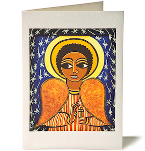 Guardian Angel - Stars, Giclee Christmas Card by Laura James Guardian Angel - Stars, Giclee Christmas Card by Laura James