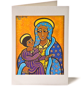 Madonna and Child 2, Giclee Christmas Card by Laura James Madonna and Child 2, Giclee Christmas Card by Laura James
