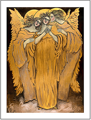 Angel Blessings by Susan Seavitt, available as a poster and Giclee Greeting Cards, for sale at Eyekons.com