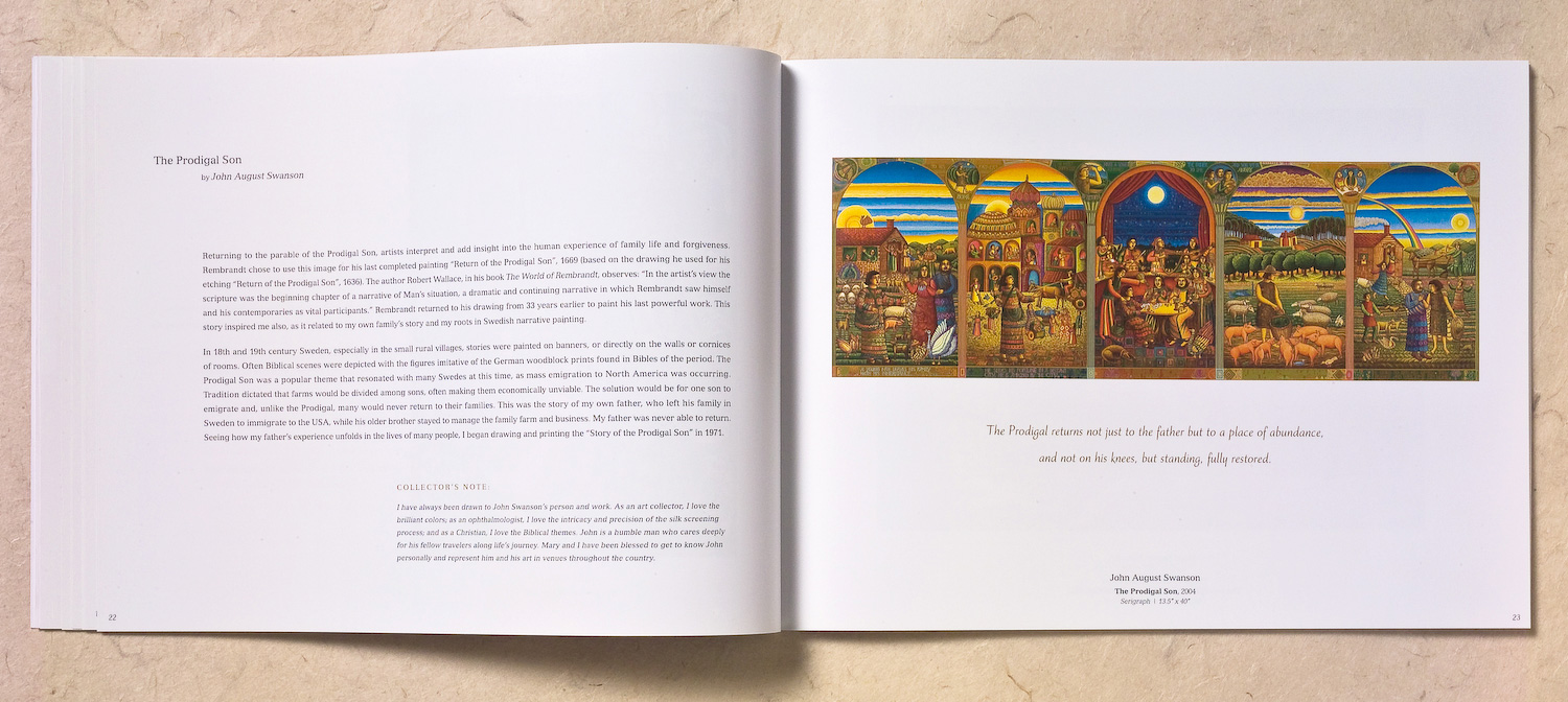 The Father & His Two Sons Book, Images of the Prodigal Son from the Larry & Mary Gerbens collection of Original Art