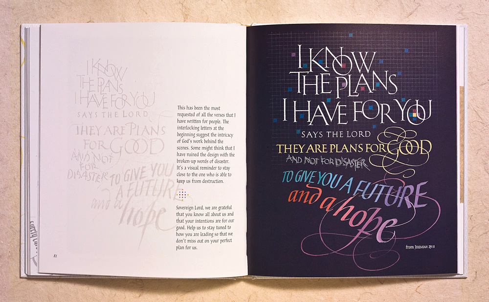 The Book, Portraits of the Word, a collection of calligraphic scriptures and prayers by Timothy R. Botts, available at Eyekons.com