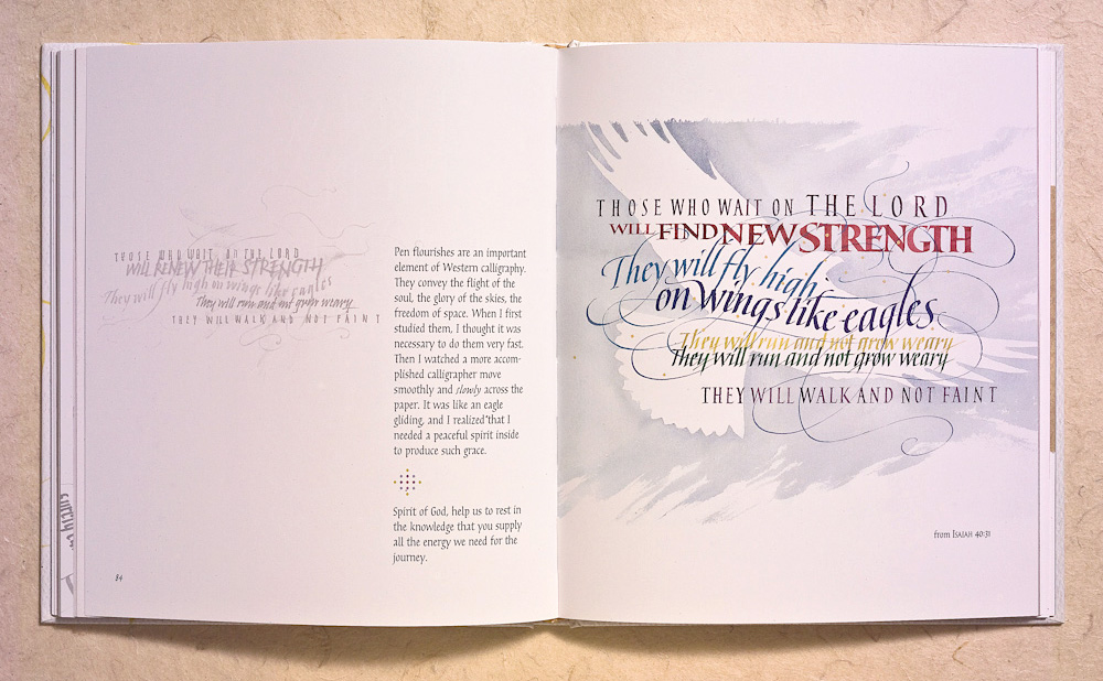 The Book, Portraits of the Word, a collection of calligraphic scriptures and prayers by Timothy R. Botts, available at Eyekons.com