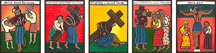 Laura James Stations of the Cross paintings