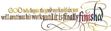 Philippians 1, by Timothy R. Botts, Biblical Scripture in Calligraphy