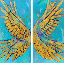 Tabernacle Wings, Blue Wings by Peter Gordon, Giclee print, Affordable Fine Art Reproductions