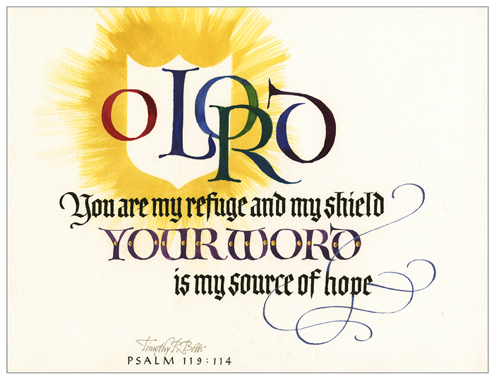 Christ in You - The Hope of Glory - 2020 Calendar Psalm 119 - calligraphy by Tim Botts